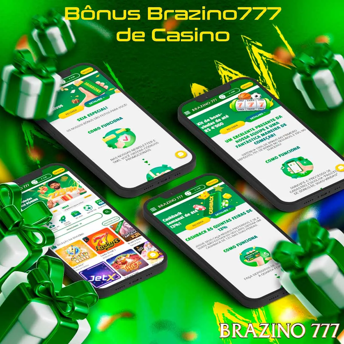 Visão geral do bônus de boas-vindas do cassino da casa de apostas Brazino777 no Brasil