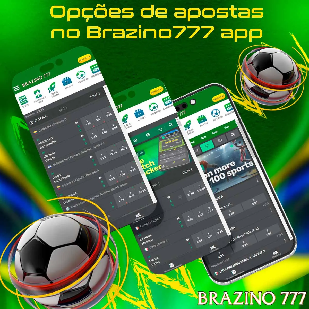 Uma visão geral das opções de apostas no aplicativo Brazino777