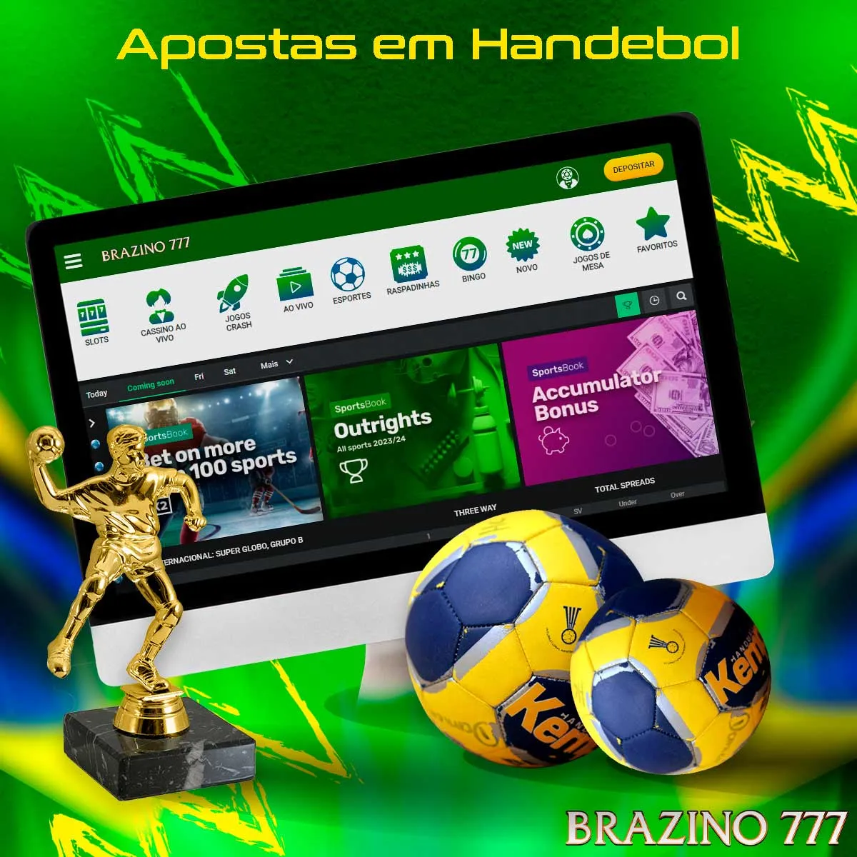Apostas em handbol na casa de apostas Brazino777 no Brasil