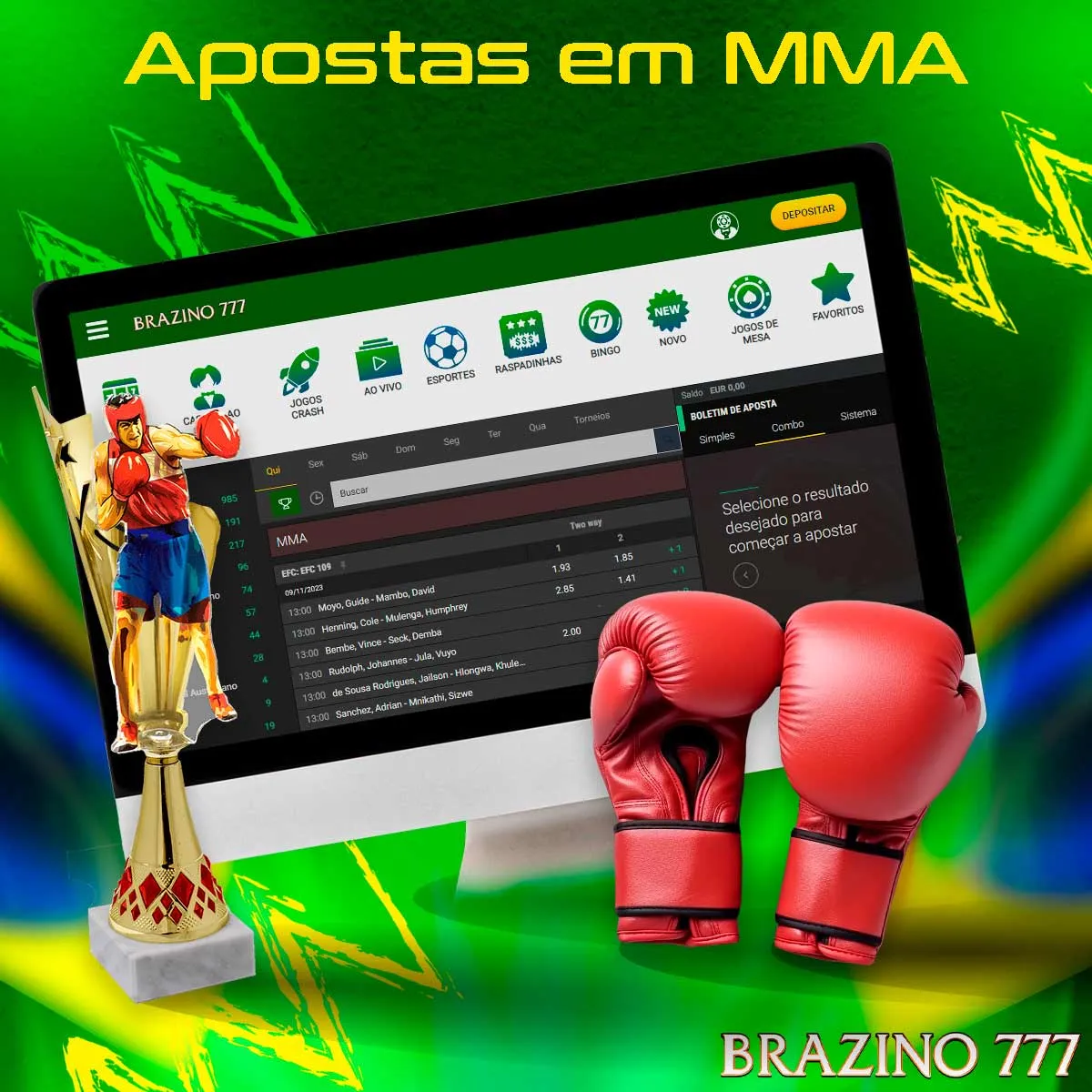 Apostas em MMA Brazino777