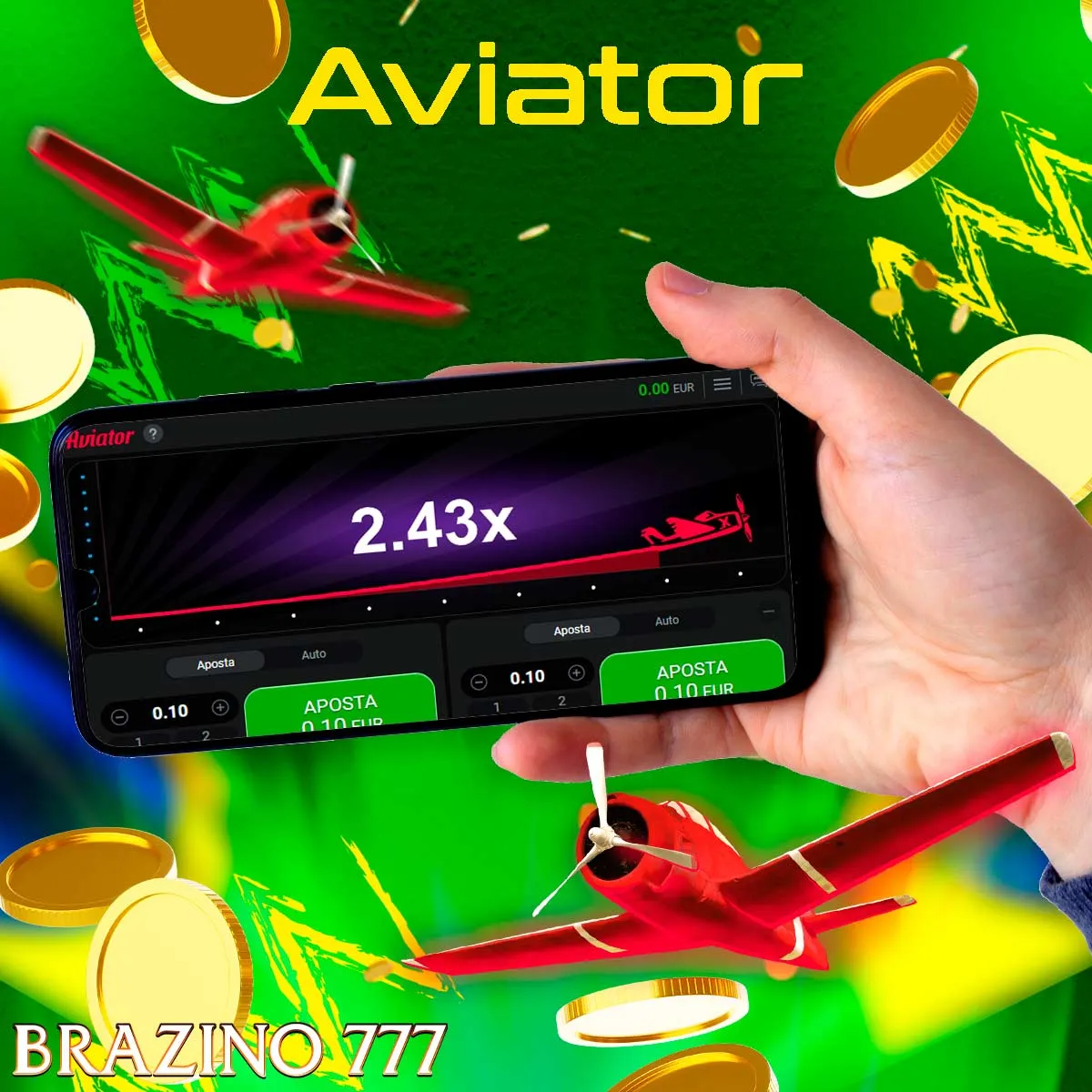 O popular jogo Aviator no Cassino Brazino777