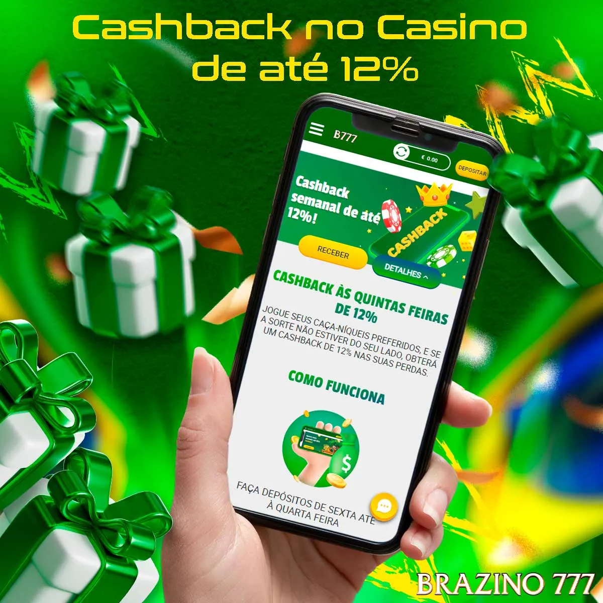 Cashback no Casino Brazino777