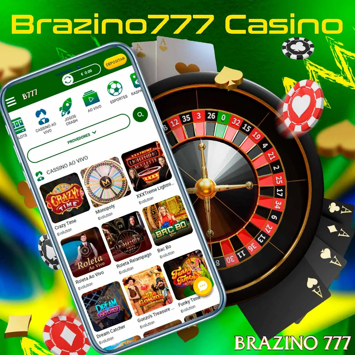 Variedade de jogos no Brazzino777 Casino