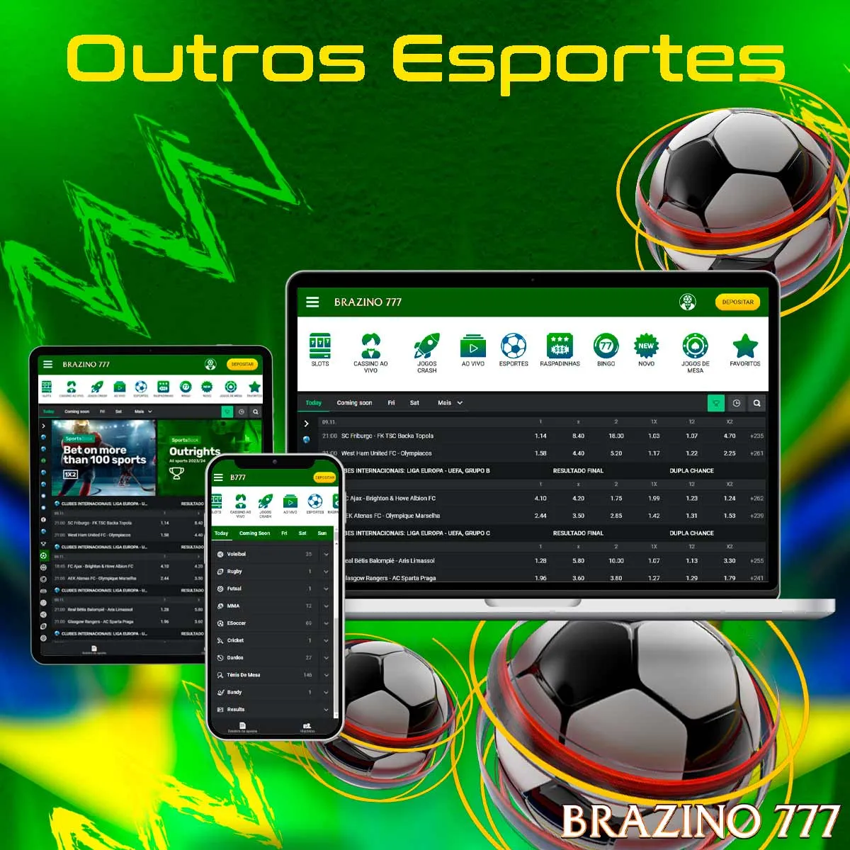 Apostas em outros esportes na casa de apostas Brazino777 no Brasil
