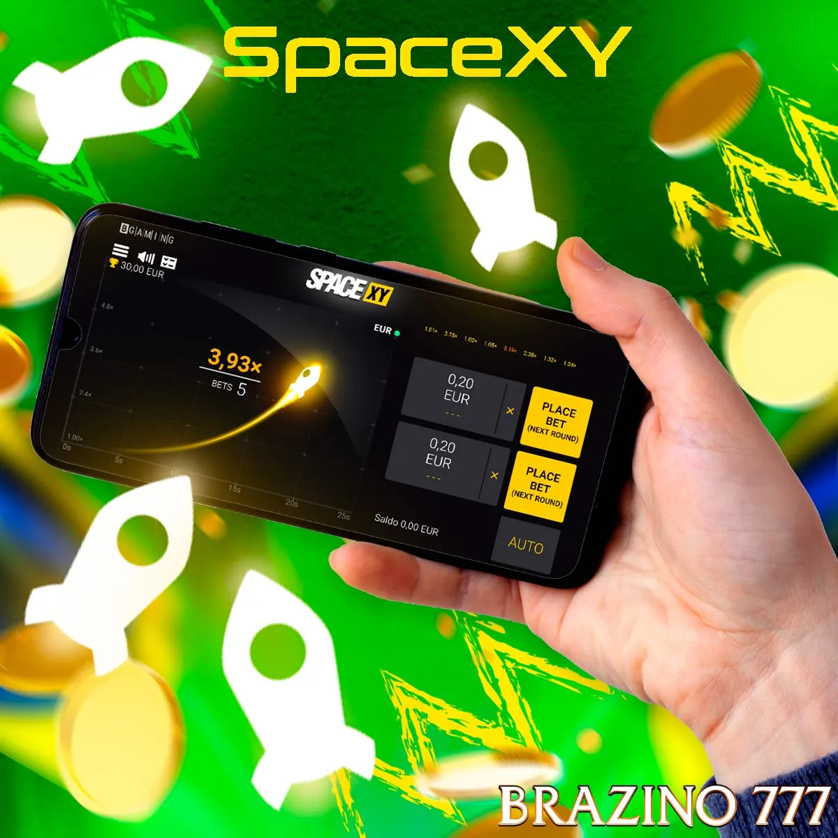 O popular jogo Space-XY no Cassino Brazino777 no Brasil